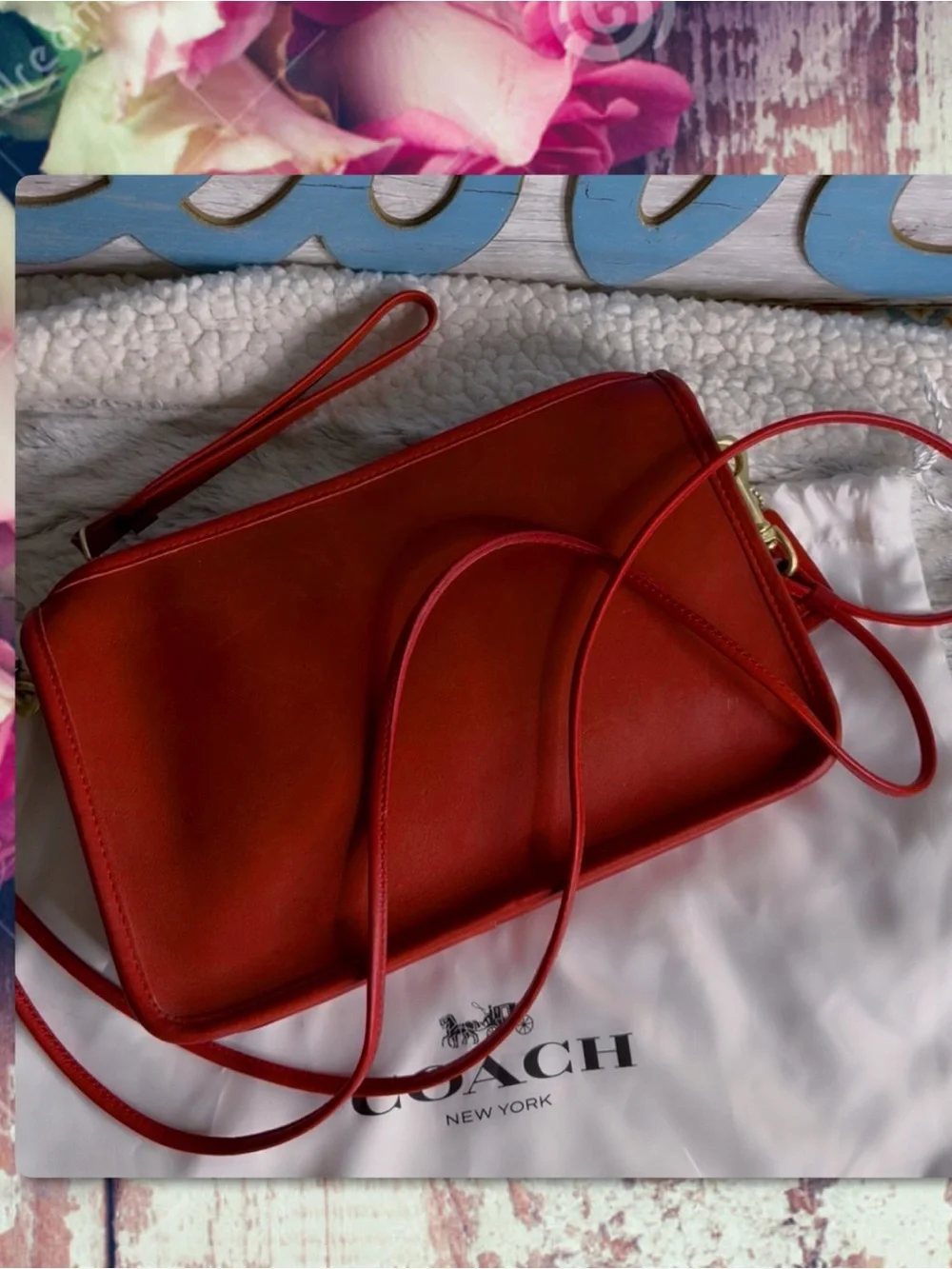 VINTAGE COACH NEW YORK CITY BASIC BAG in RED 9455 - Picture 11 of 16